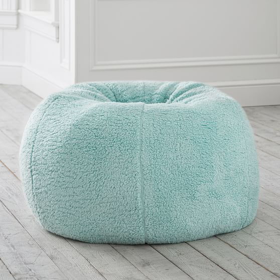 faux sherpa bean bag