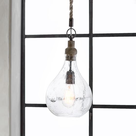 clear glass waterdrop bedroom pendant light pottery barn teen