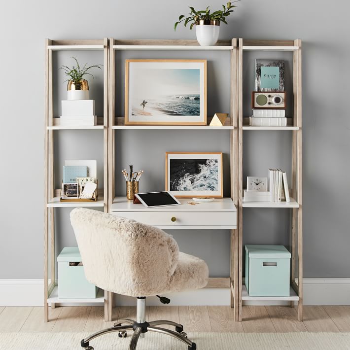 Highland Wall Teen Desk Narrow Bookcase Set Pottery Barn Highland Wall Teen Desk Narrow, Narrow Desk With Shelves