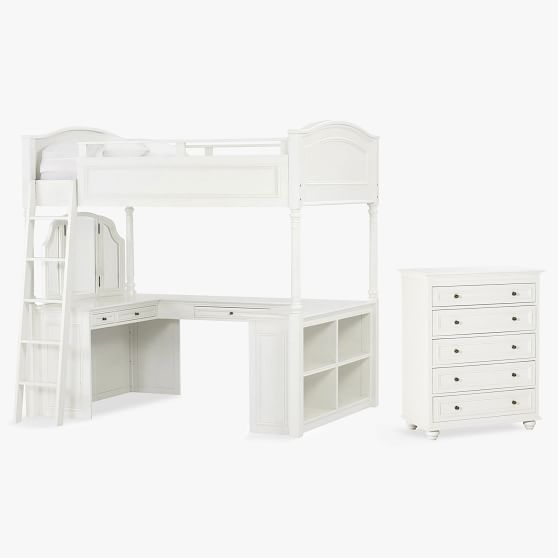 Chelsea Vanity Loft Bed With Dresser, Bunk Bed Sets With Dresser
