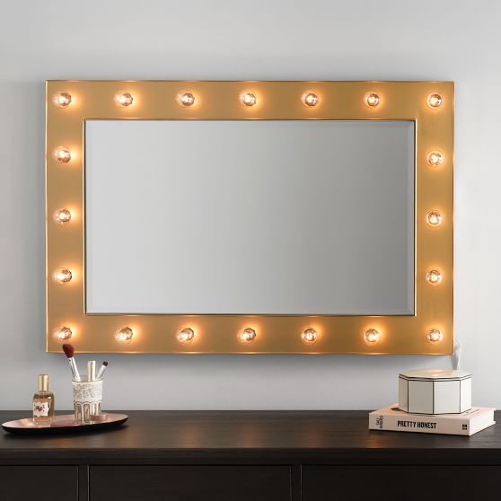 Marquee Light Mirrors Pottery Barn Teen, Mirrors With Lights