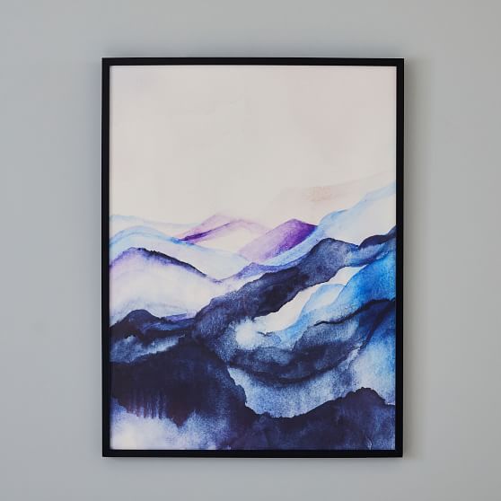 Minted® Waves Watercolor Framed Art By Jen Merli Schneider | Pottery Barn Teen