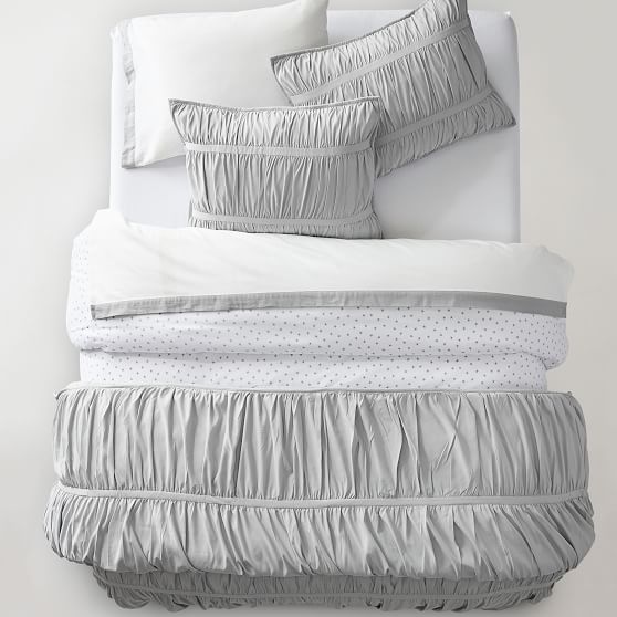 Pottery Barn Teen dot snowball Flannel pillowcases Set 2 pool black  New 