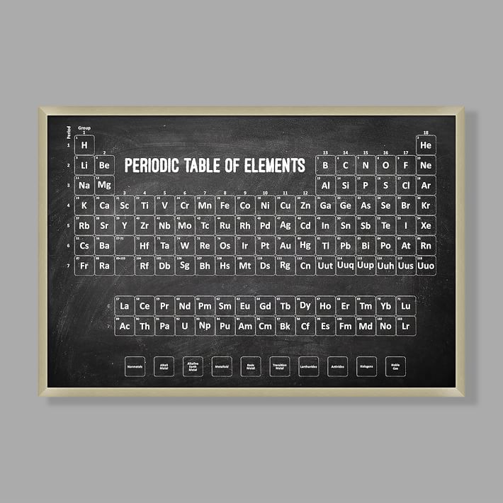 periodic table framed art, 34.5"x23.5" wall prints pottery barn teen periodic table framed art,