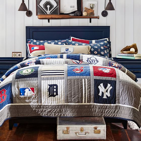 pottery barn baseball bedding