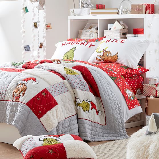 pottery barn grinch bedding