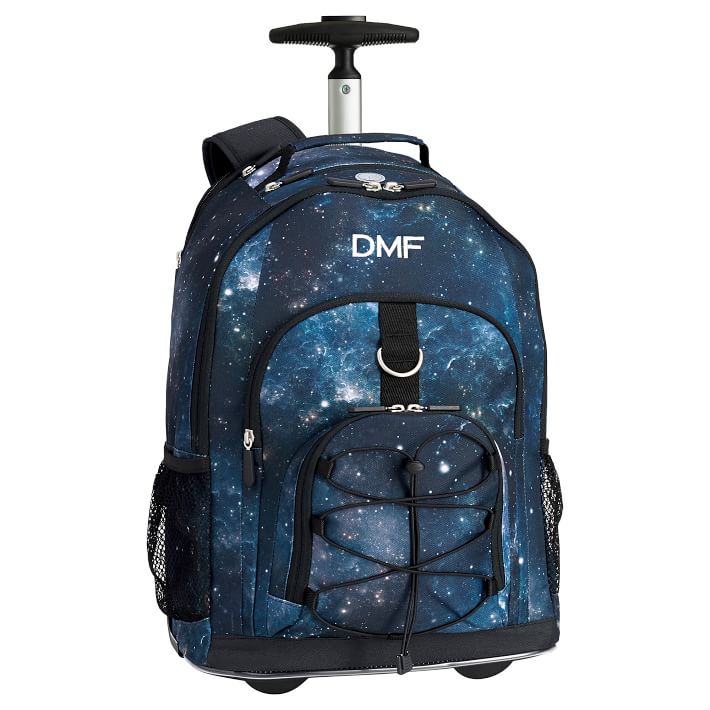 galaxy rolling backpack