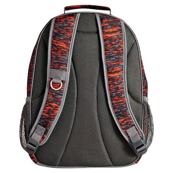orange and grey backpack