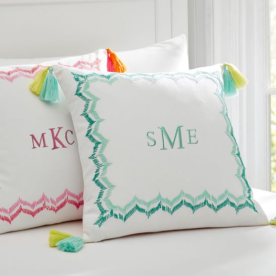 monogrammed pillow case