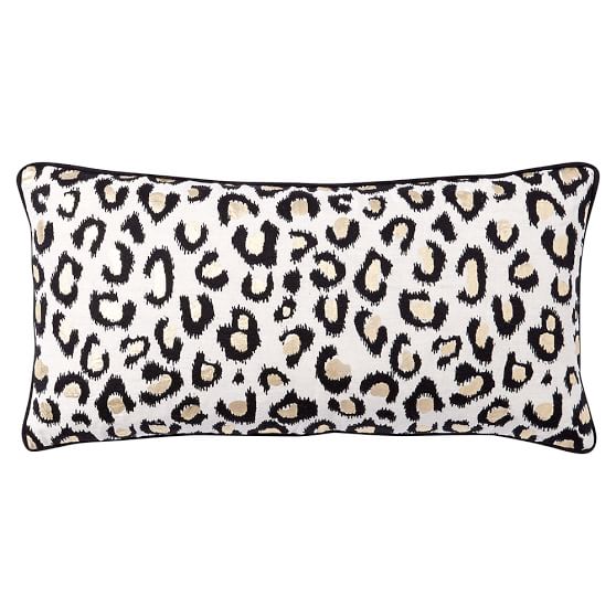 pottery barn leopard pillow