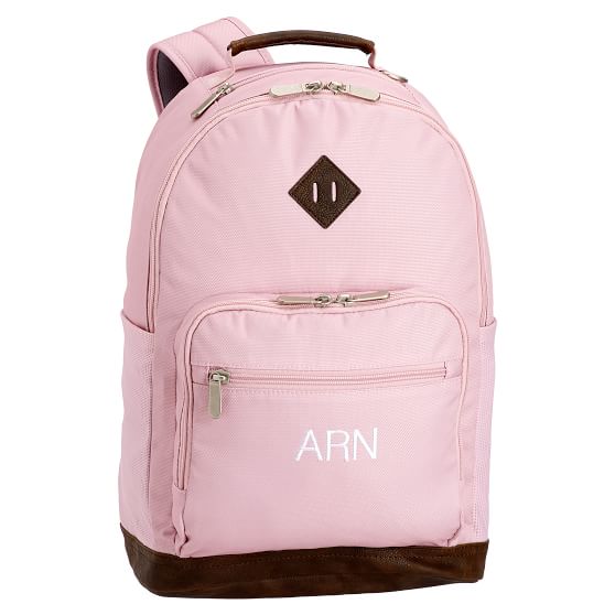 blush colored backpack