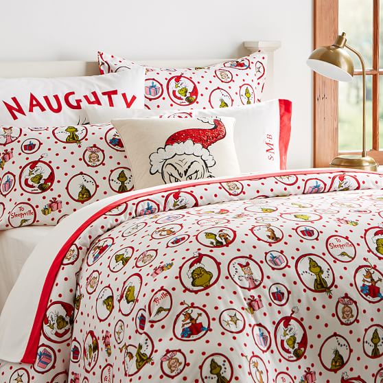 pottery barn grinch sheets