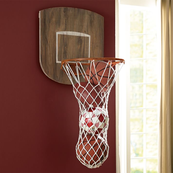 Sports Wall Organization Basketball Hoop Pottery Barn Teen - Basketball Hoop Wall Decor