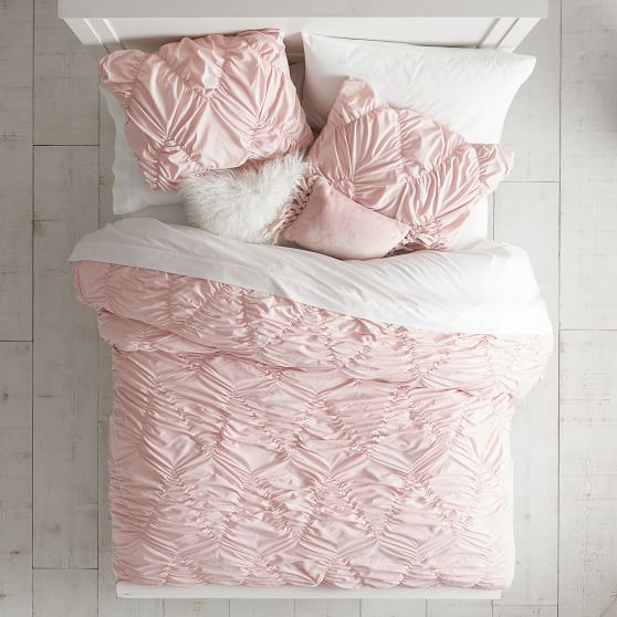 pottery barn pink bedding