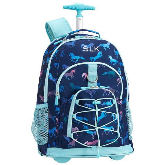 unicorn rolling backpack