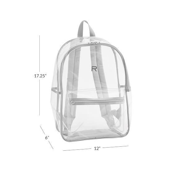 small clear bookbag