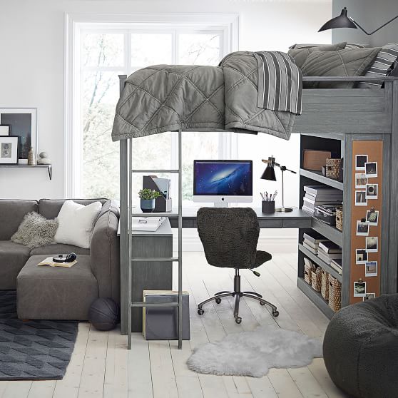 Sleep Study Loft Bed Pottery Barn Teen, What Is The Weight Limit On College Loft Beds