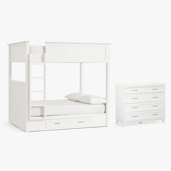 Hampton Teen Bunk Bed With Dresser, Bunk Bed With Dresser