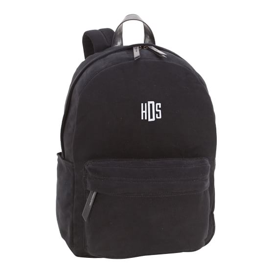 black denim backpack