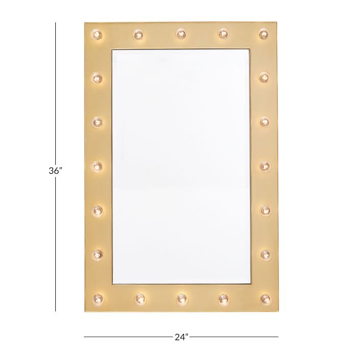 Marquee Light Mirrors Pottery Barn Teen