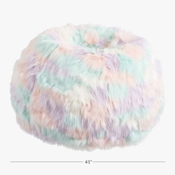 himalayan faux fur bean bolsa