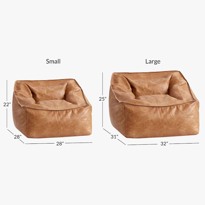 Vegan Leather Caramel Modern Lounger
