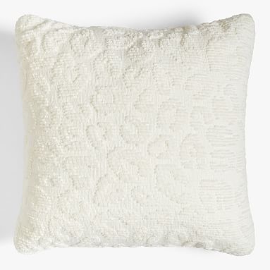 Chenille Leopard Pillow, 18x18
