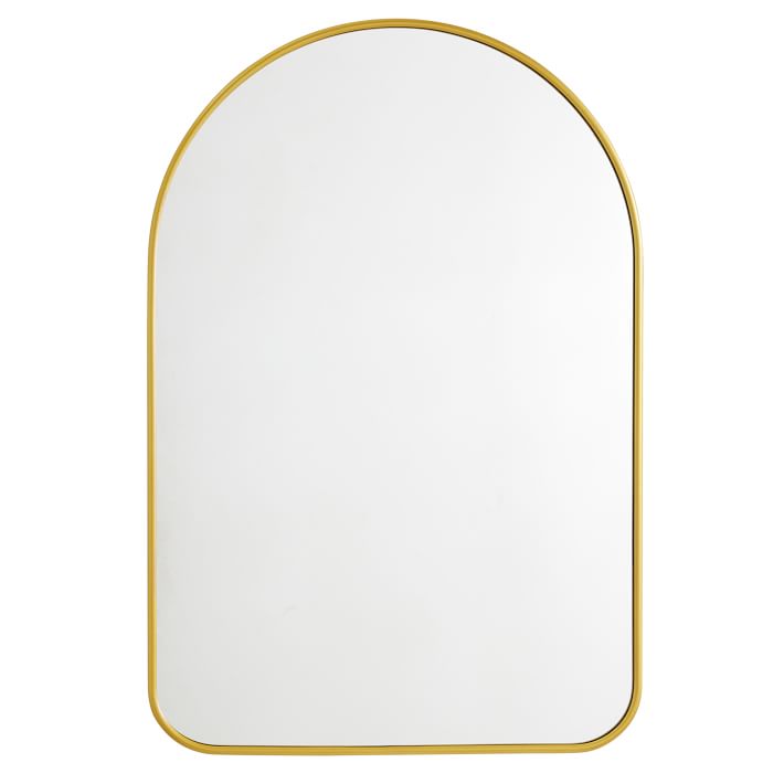 Tuscan Gold Metal Framed Arch Mirror