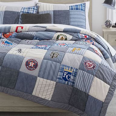 Details about   POTTERY BARN KIDS Twin SPORT BASKETBALL BASEBALL SCULL SKELETON PATCHWORK Quilt 