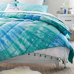 pottery barn tie dye duvet