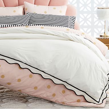 NEW Pottery Barn Kids ARIA Art Deco Scallop Duvet Lavender TWIN 
