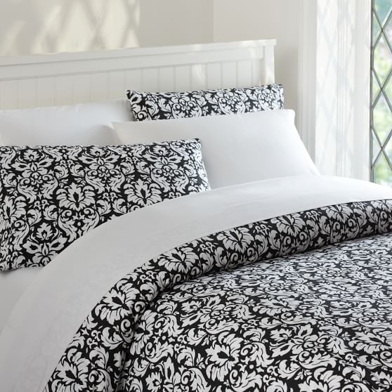 pottery barn damask duvet cover