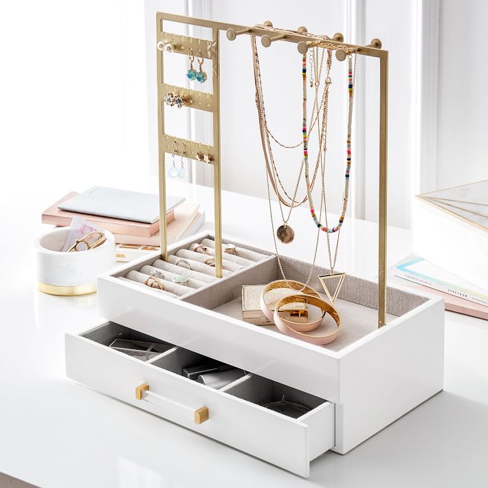 Jewelry Necklace Ring Earring Stand Display Organizer Holder Show Rack Tray Gift 