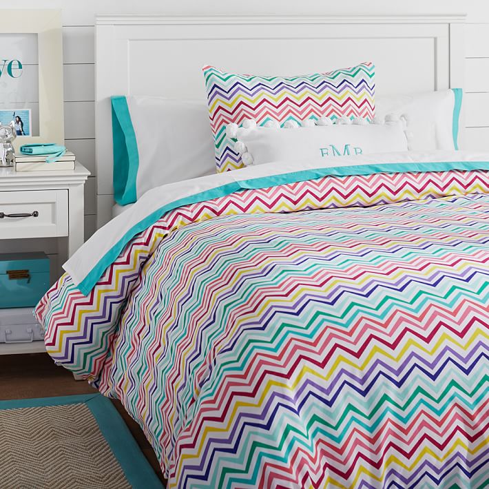 pottery barn zig zag duvet