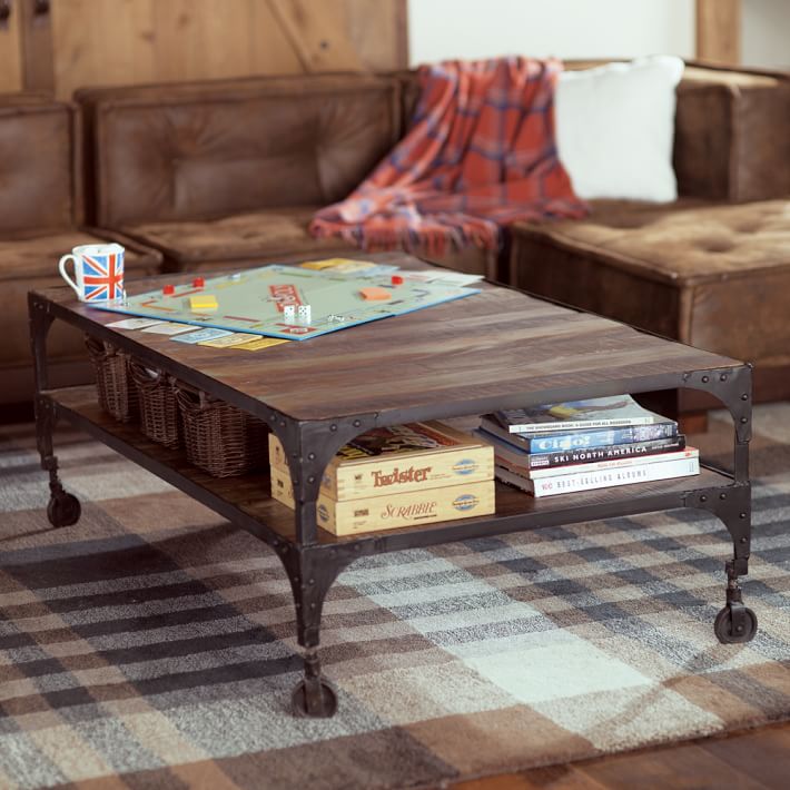 Institute Sparkle Penetrate Railway Coffee Table | Pottery Barn Teen