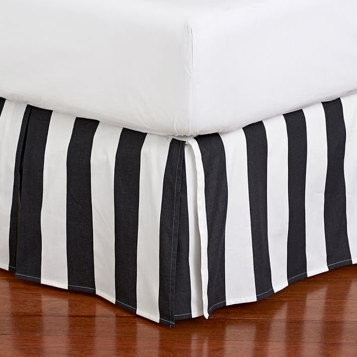 Details about   Disney Mickey Mouse Twin Striped Bed Skirt Black White Stripes Bed skirt 