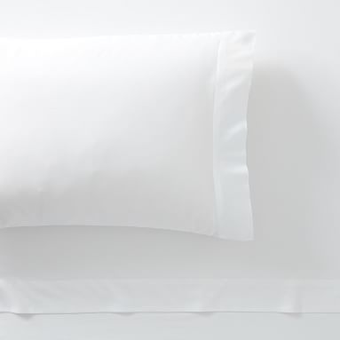 Super Soft Cotton Sateen Organic Sheet Set, Single/Single XL, White