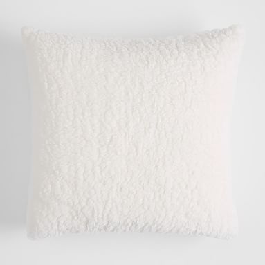 Cozy Recycled Sherpa Pillow Cover, 18x18, Ivory