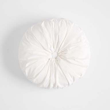 Velvet Pleated Round Pillow, 14