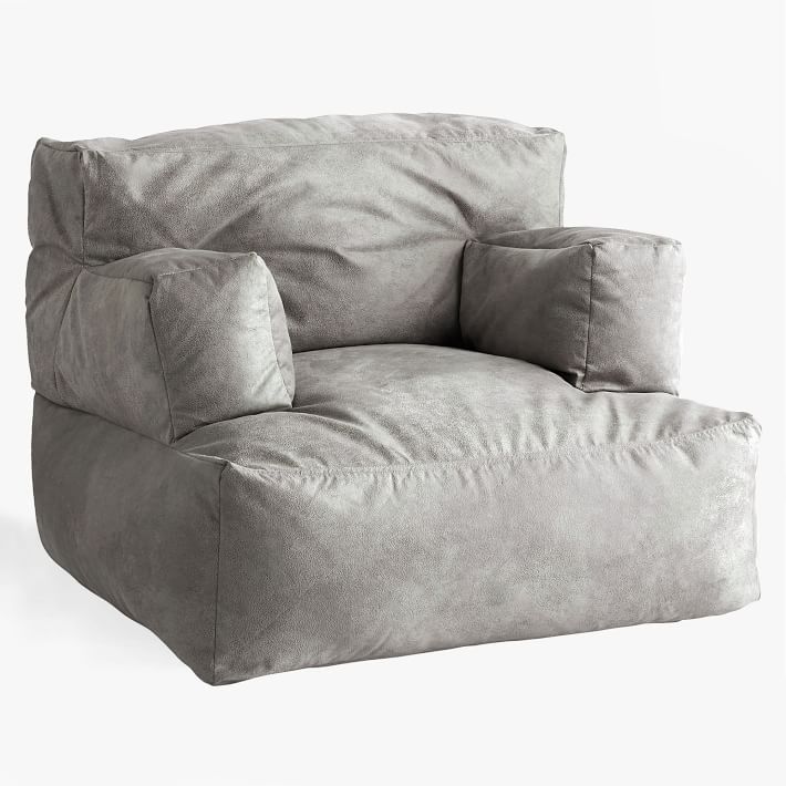 Textured Faux Suede Storm Eco Lounger