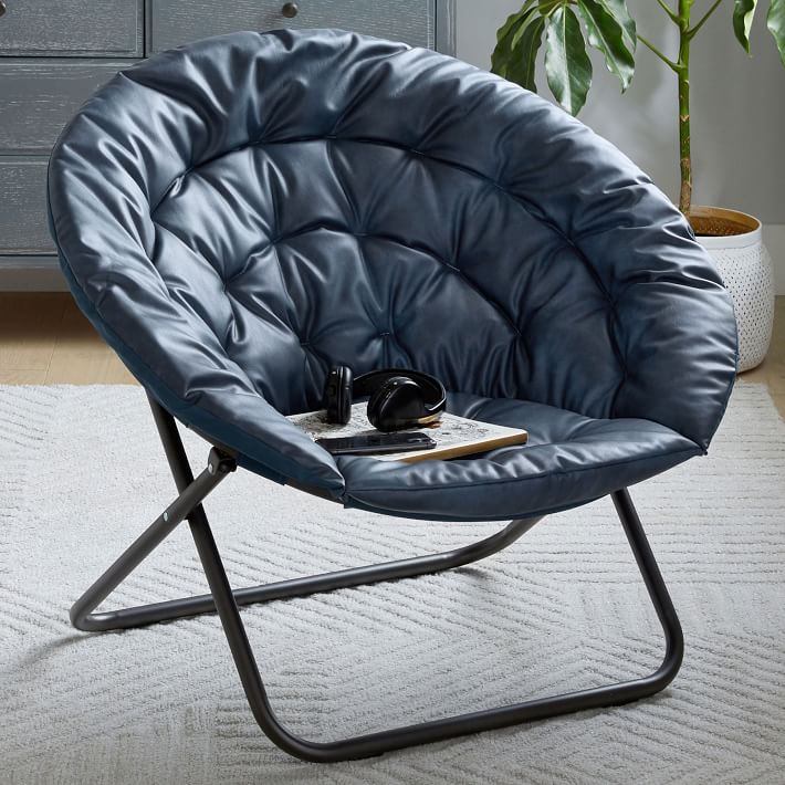 navy round chair