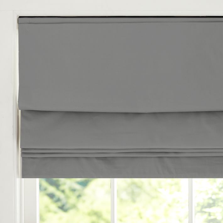 Pottery Barn Teen Metro Blackout Roman shade cordless 32 64 charcoal small issue 