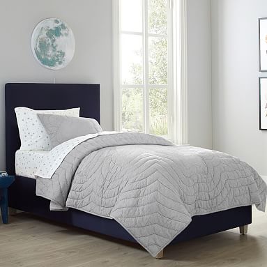 Carter Wingback Upholstered Storage Bed | Pottery Barn Teen