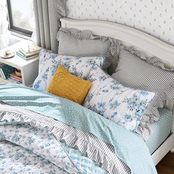 Meritt Ruffle Stripe Duvet Cover \u0026 Sham 