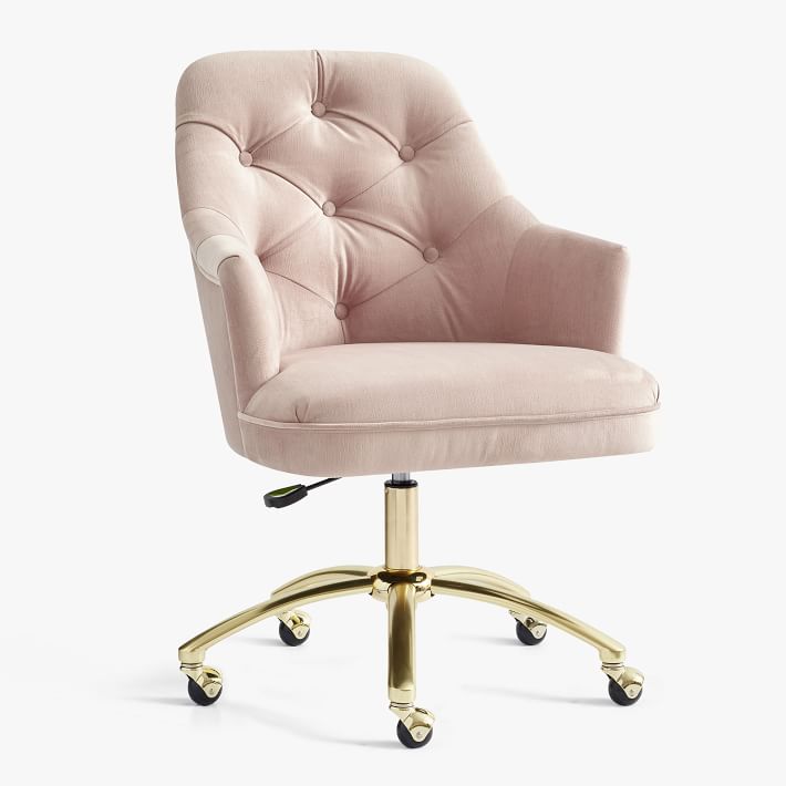 blush color office chair