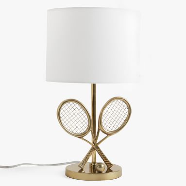 Gold Tennis Racket Table Lamp