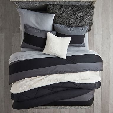 rugby stripe duvet