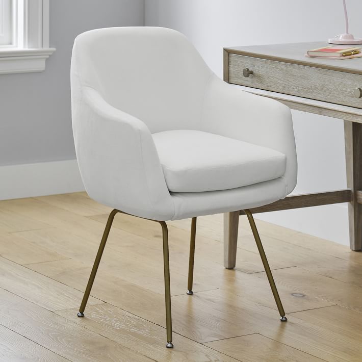 aesthetic white desk chair