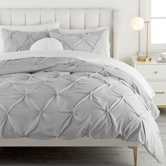 white pintuck duvet cover