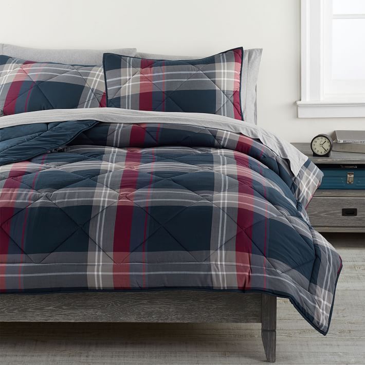 pottery barn walker plaid